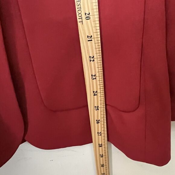 Racil Suit Jacket Virgin Wool 2 Button Jacket Red Black Blazer Size US 4 - Picture 12 of 13